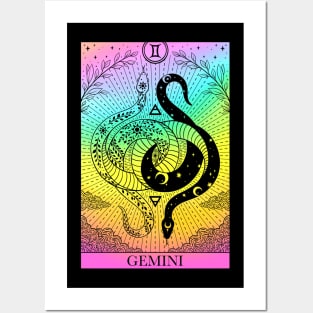 Zodiac sign tarot card Gemini Posters and Art